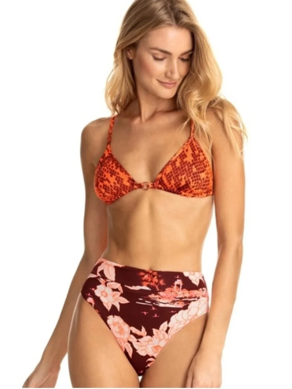 Maaji High-Waist Snake Charmer Reversible Bikini Bottom